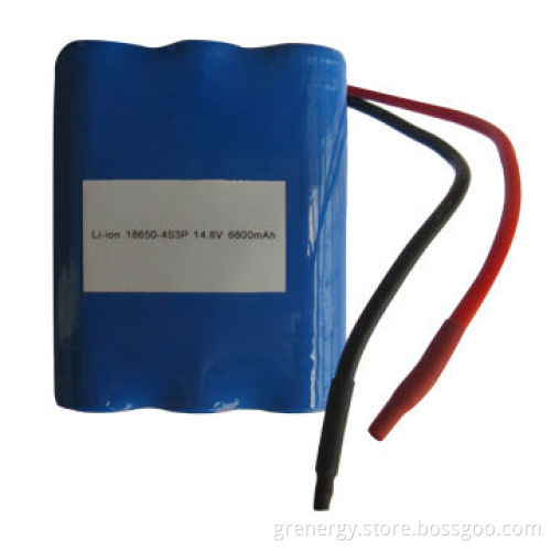 14.8V 6,600mAh Li-ion Battery Pack with PCM, CE-, UL-, RoHS-approved, for LED Light and Power Tools